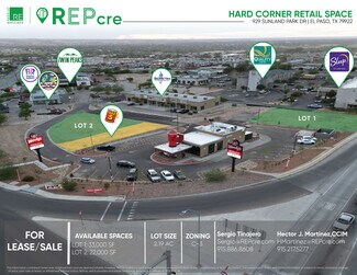 Plus de détails pour 929 Sunland Park Dr, El Paso, TX - Terrain à vendre