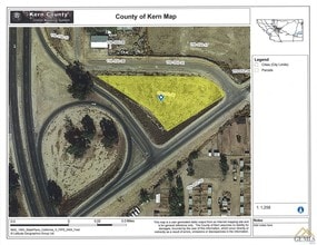 Angus Ln, Bakersfield, CA - Vue aérienne vue de carte