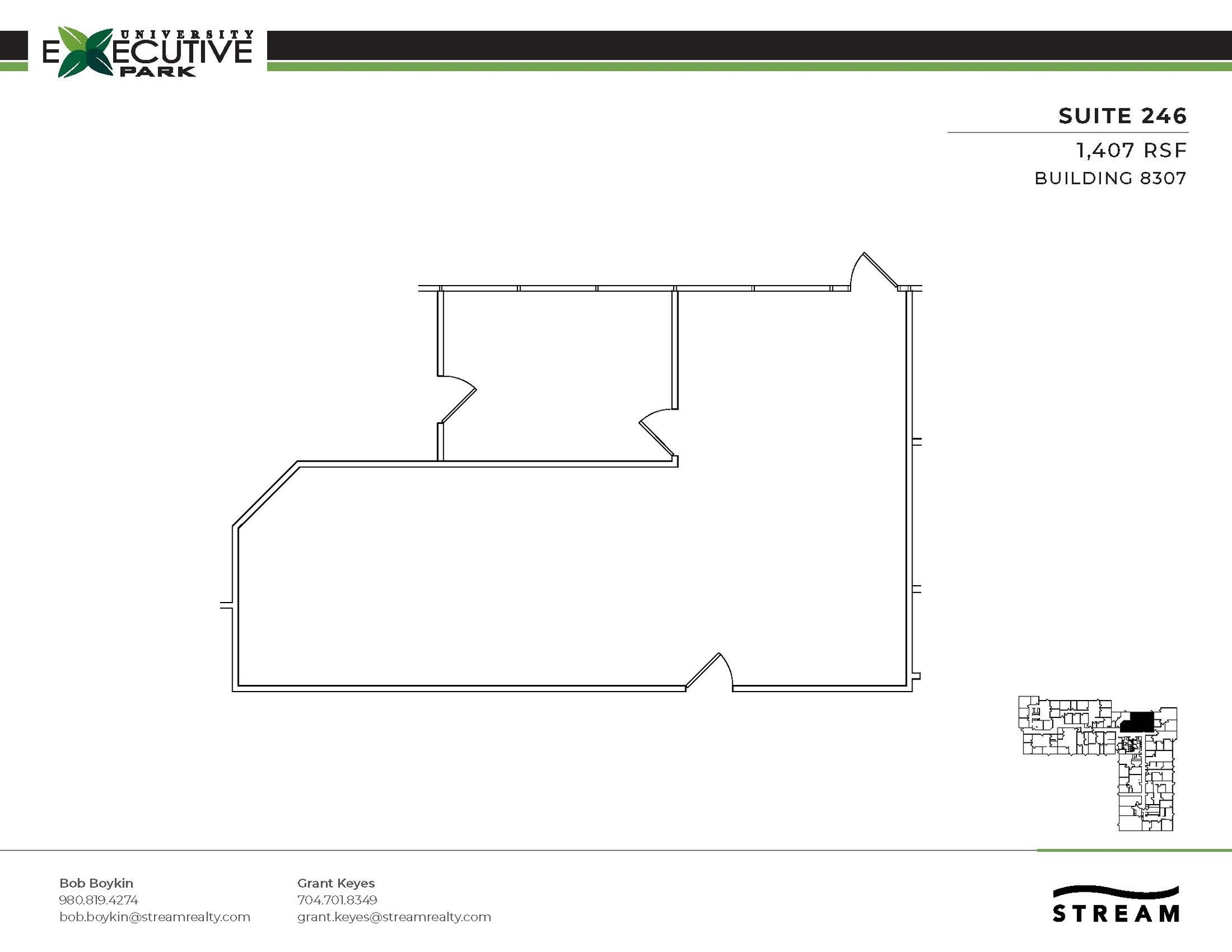 301 McCullough Dr, Charlotte, NC à louer Plan d’étage– Image 1 sur 1
