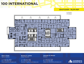 100 International Dr, Baltimore, MD à louer Plan d’étage– Image 1 sur 1