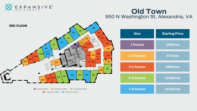 950 N Washington St, Alexandria, VA à louer Plan d’étage– Image 1 sur 4