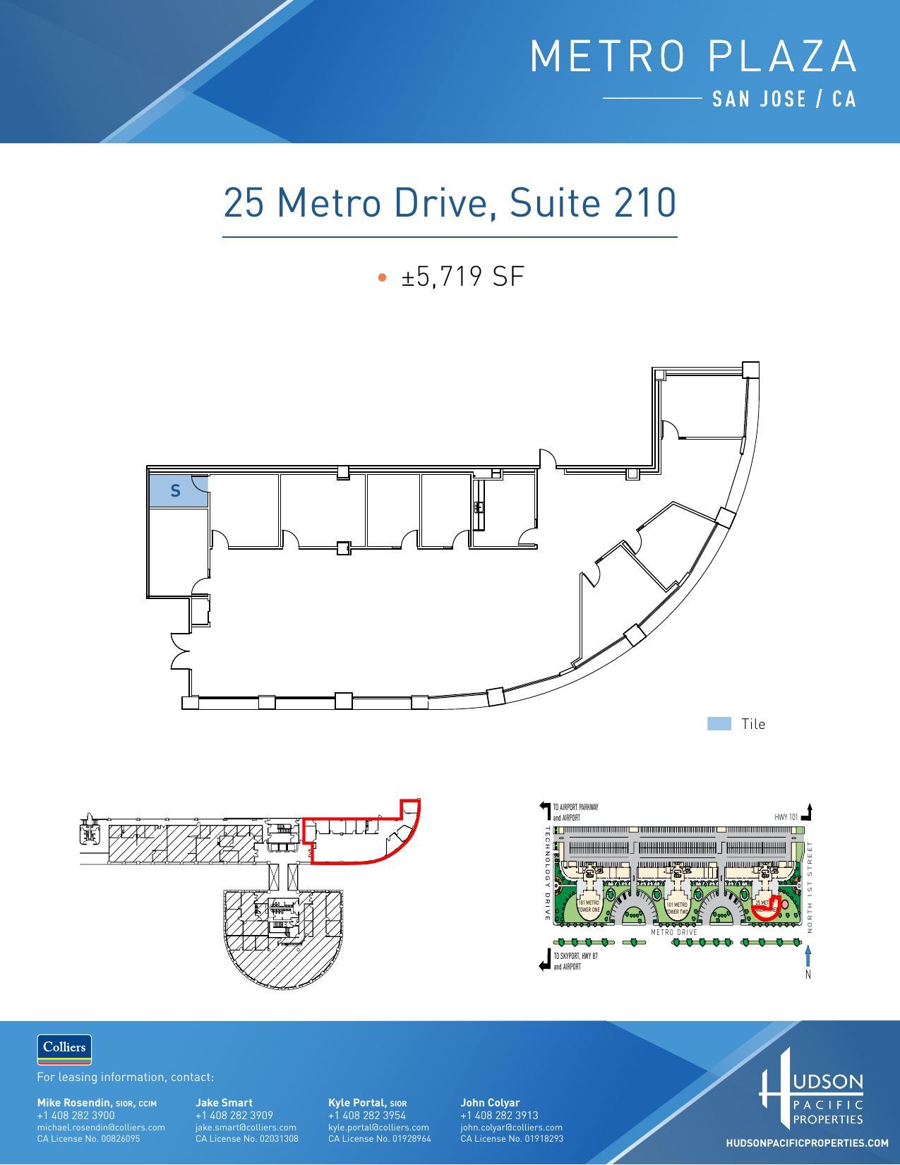 25 Metro Dr, San Jose, CA à louer Plan d’étage– Image 1 sur 1