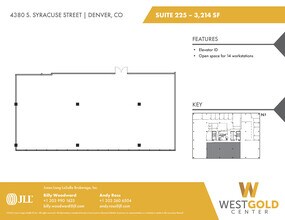 4380 S Syracuse St, Denver, CO à louer Plan d’étage– Image 1 sur 3