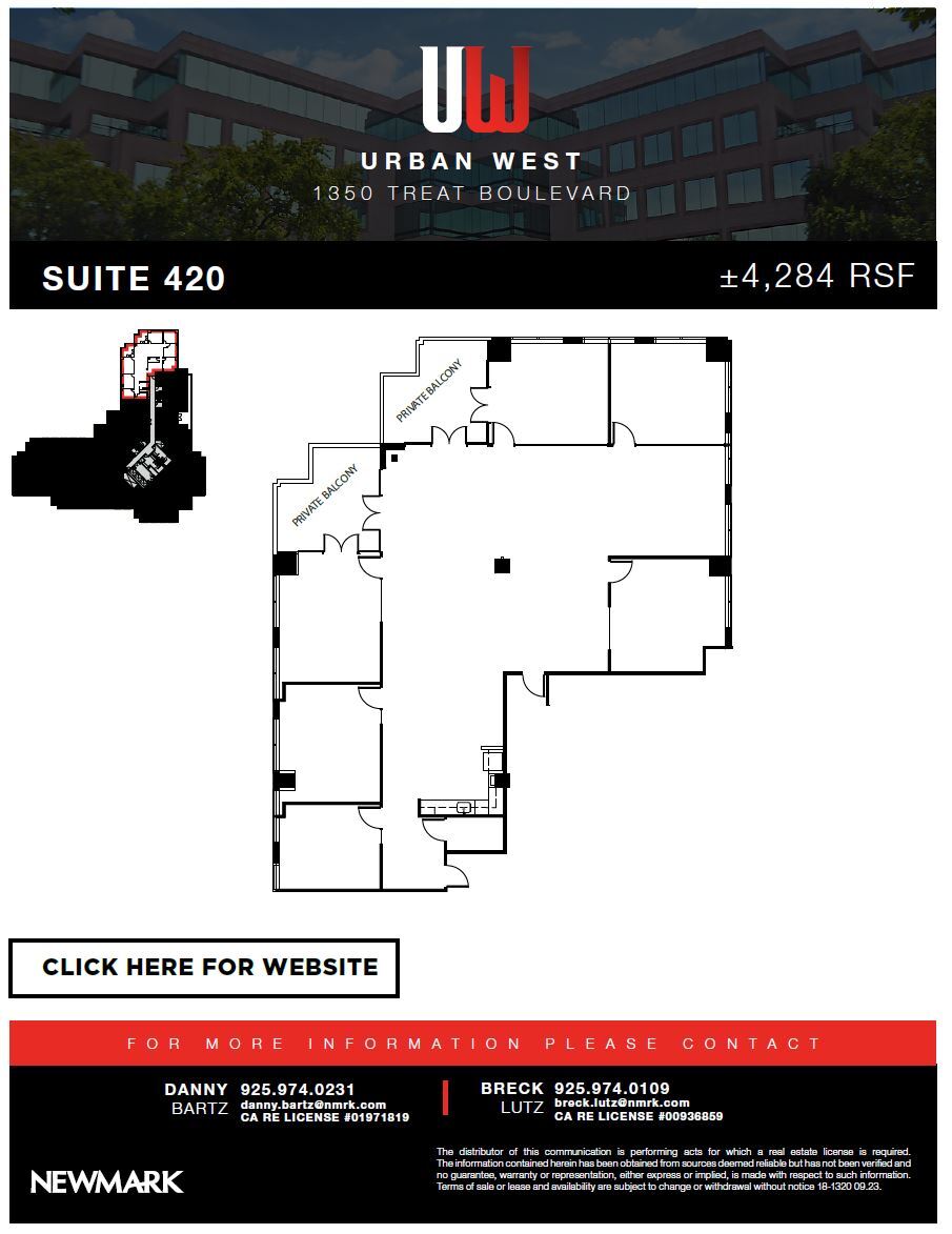 1350 Treat Blvd, Walnut Creek, CA à louer Plan d’étage– Image 1 sur 1