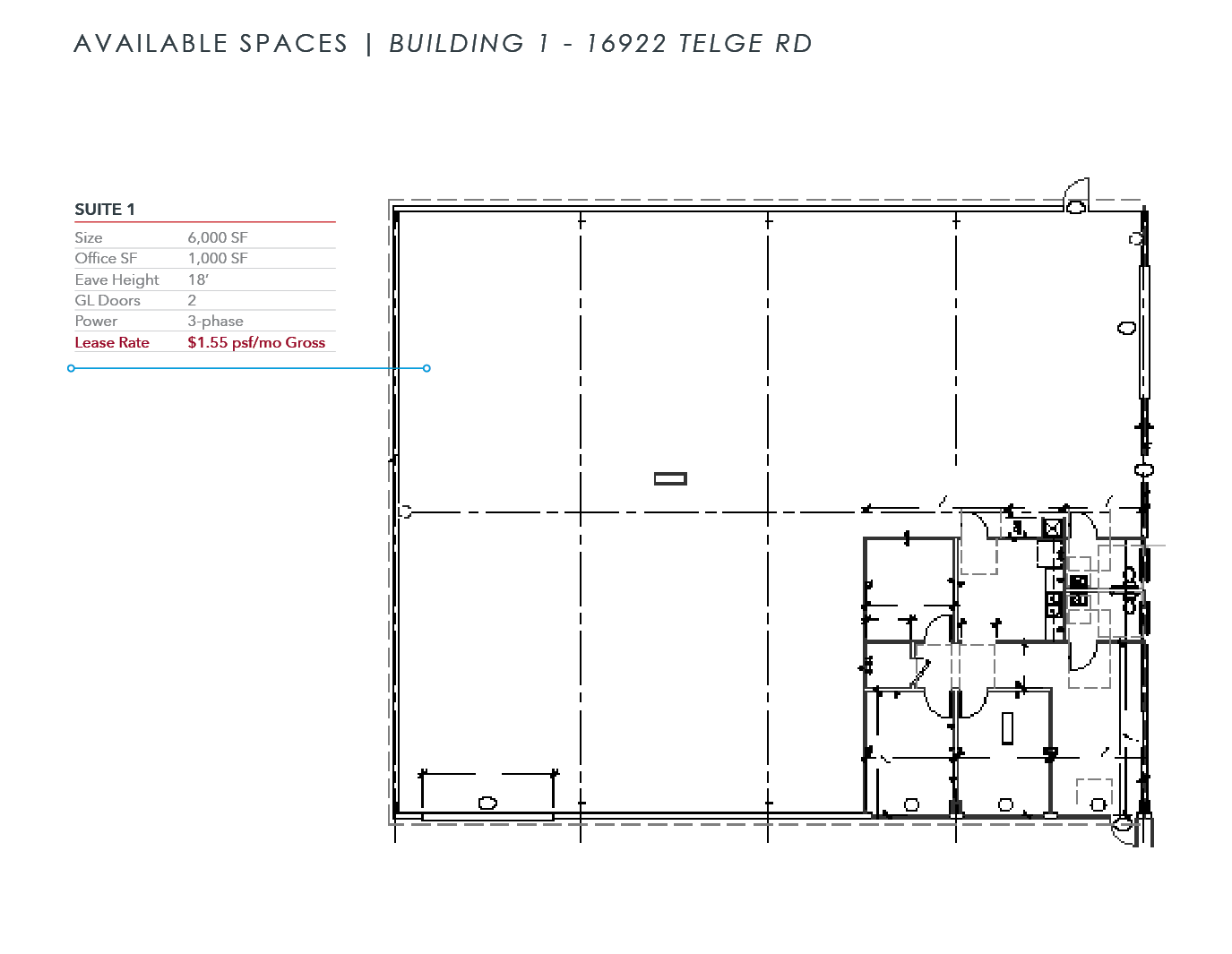 16906 Telge Rd, Cypress, TX à louer Plan d’étage– Image 1 sur 1