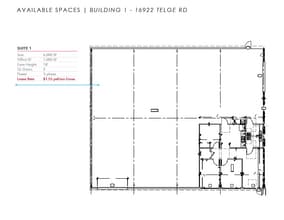 16906 Telge Rd, Cypress, TX à louer Plan d’étage– Image 1 sur 1