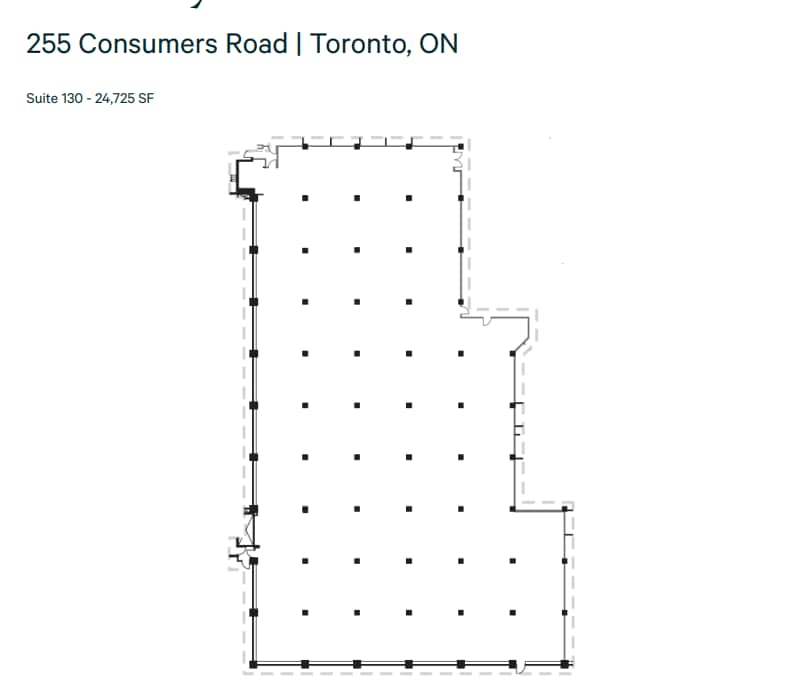 245 Consumers Rd, Toronto, ON à louer Plan d’étage– Image 1 sur 1