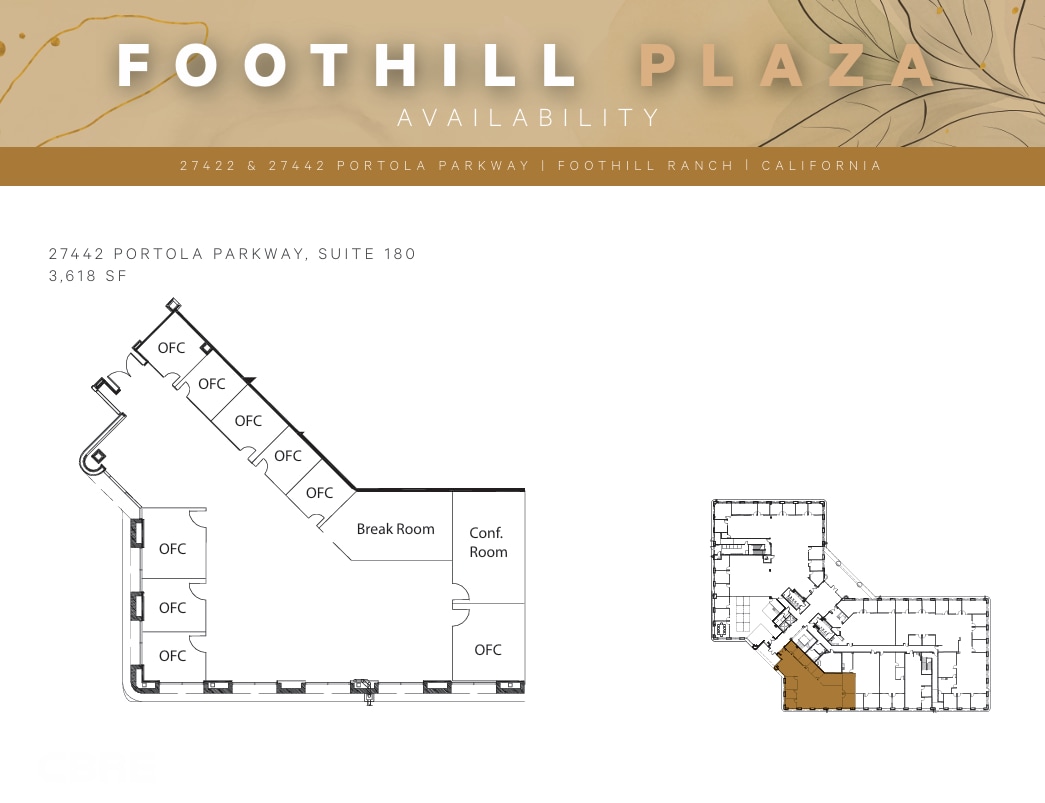 27422 Portola Pky, Foothill Ranch, CA à louer Plan d’étage– Image 1 sur 1