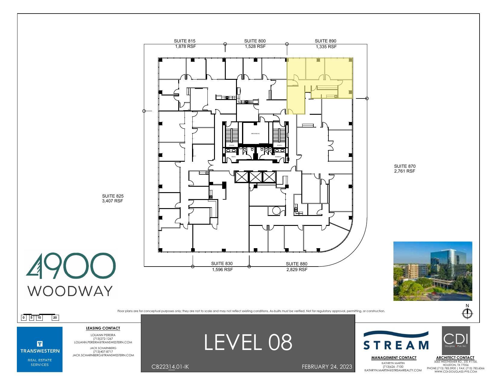 4900 Woodway Dr, Houston, TX à louer Plan d’étage– Image 1 sur 1