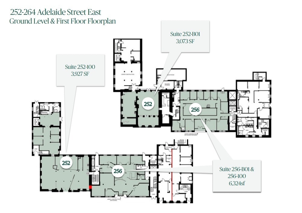 252-264 Adelaide St E, Toronto, ON à louer Plan d’étage– Image 1 sur 1
