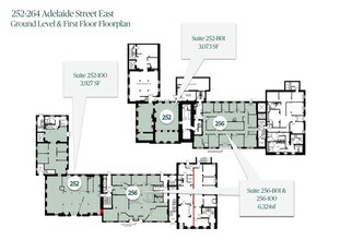252-264 Adelaide St E, Toronto, ON à louer Plan d’étage– Image 1 sur 1