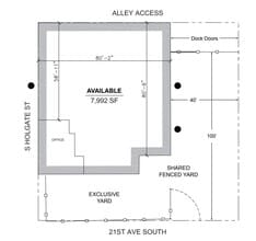 2107 Holgate st, Seattle, WA à louer Plan d’étage– Image 1 sur 1
