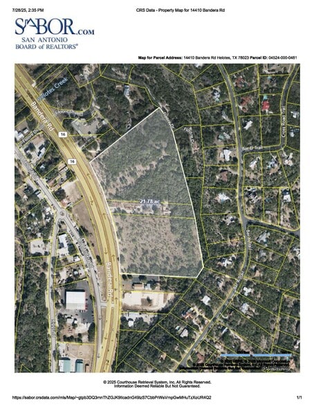 14200 & 14410 Bandera Rd, Helotes, TX à vendre - Aérien – Image 1 sur 4