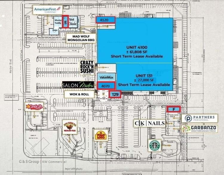 4030-4120 N Harbor Blvd, Fullerton, CA à louer - Plan de site – Image 2 sur 2