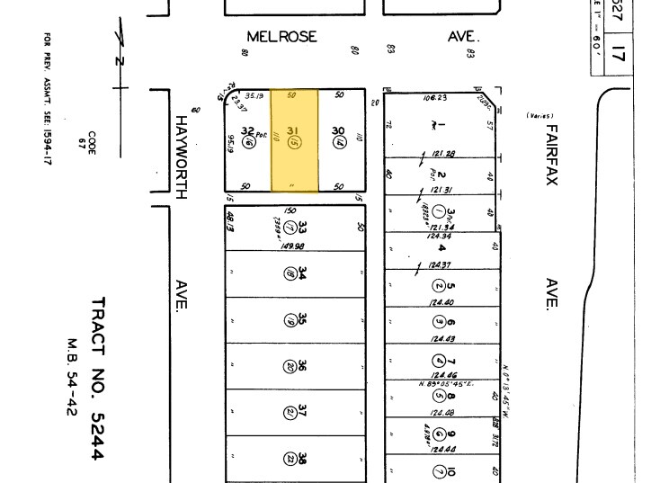 7922-7924 Melrose Ave, Los Angeles, CA à louer - Plan cadastral – Image 2 sur 8