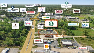 2031 Oliver Lancaster Blvd, Rockport, AR - Vue aérienne vue de carte