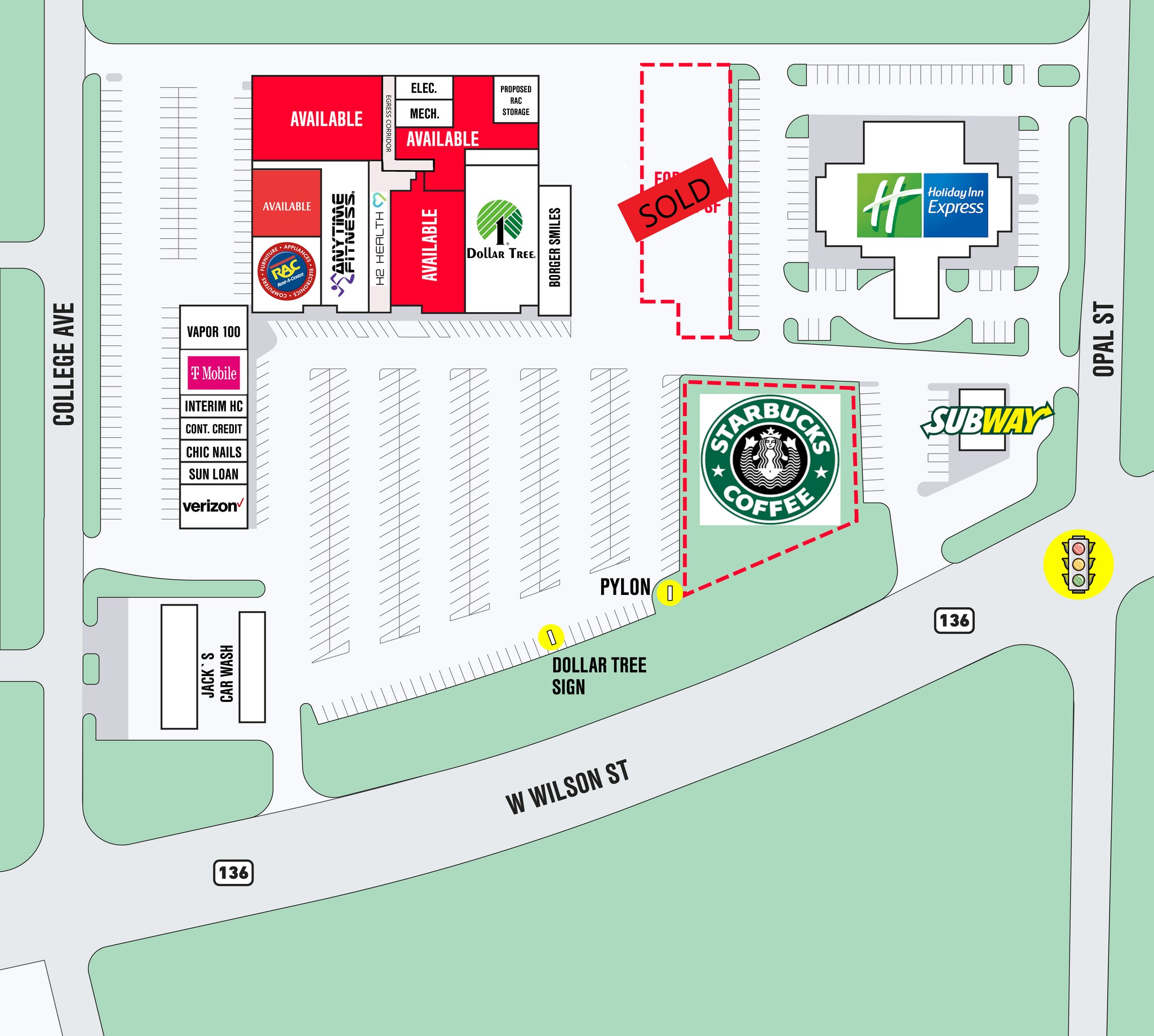 1303-1331 W Wilson St, Borger, TX à louer Plan de site– Image 1 sur 10