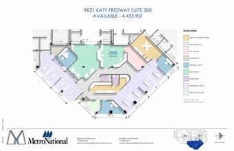 9821 Katy Fwy, Houston, TX à louer Plan d’étage– Image 1 sur 3