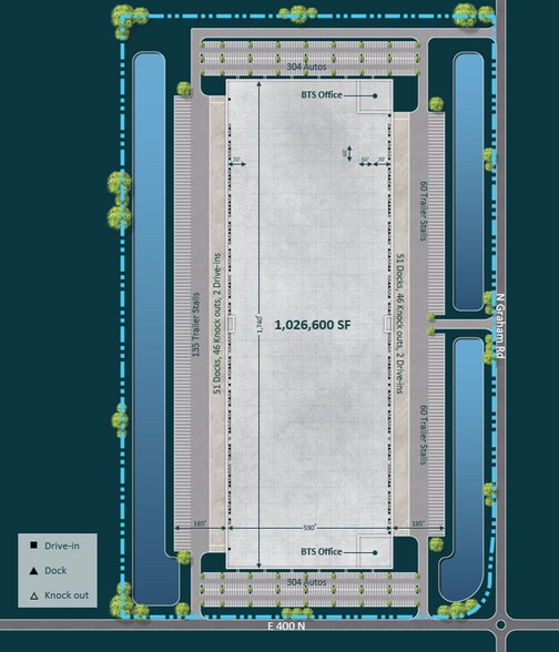 E 400 N & N Graham Rd, Whiteland, IN à louer - Plan de site – Image 2 sur 2