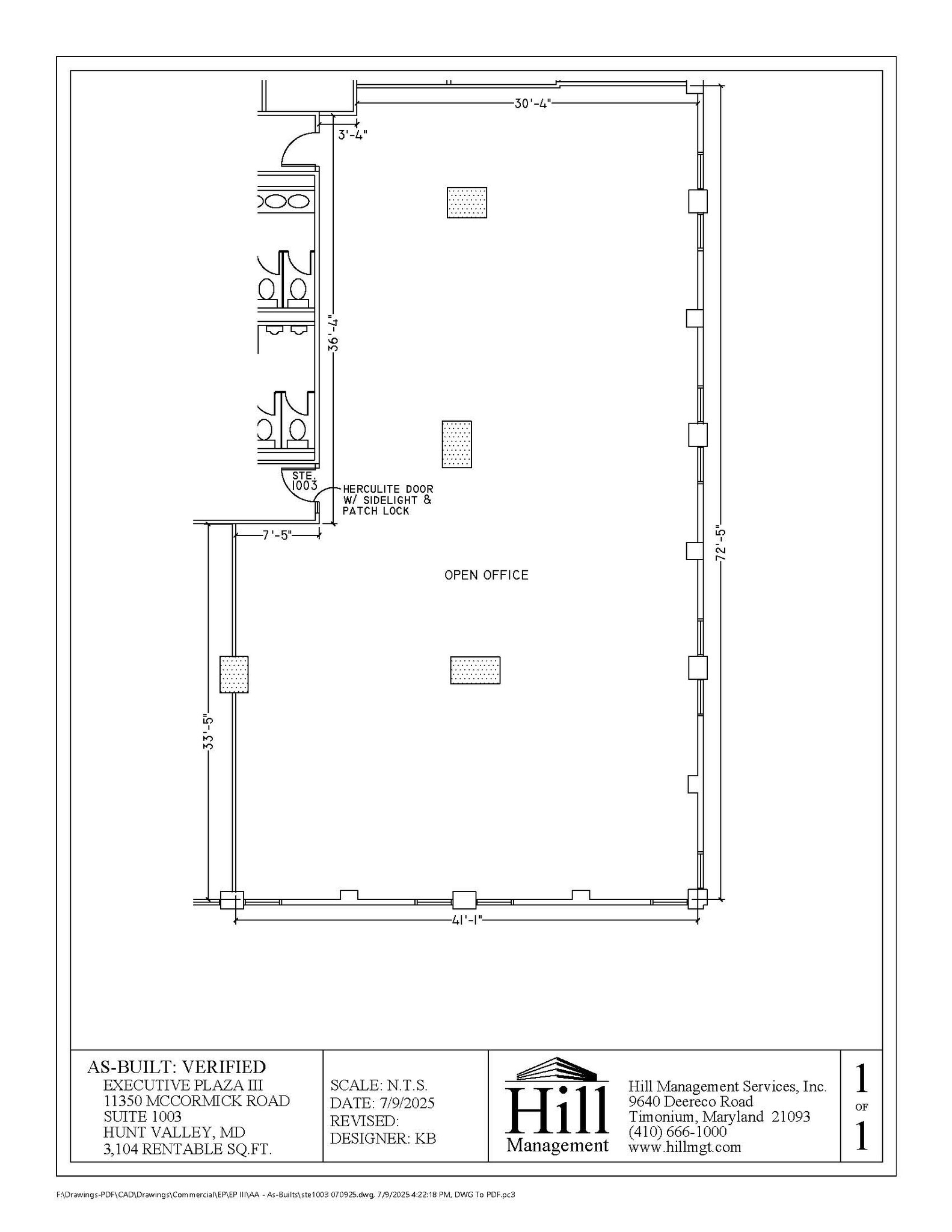 11350 McCormick Rd, Hunt Valley, MD à louer Plan d’étage– Image 1 sur 1