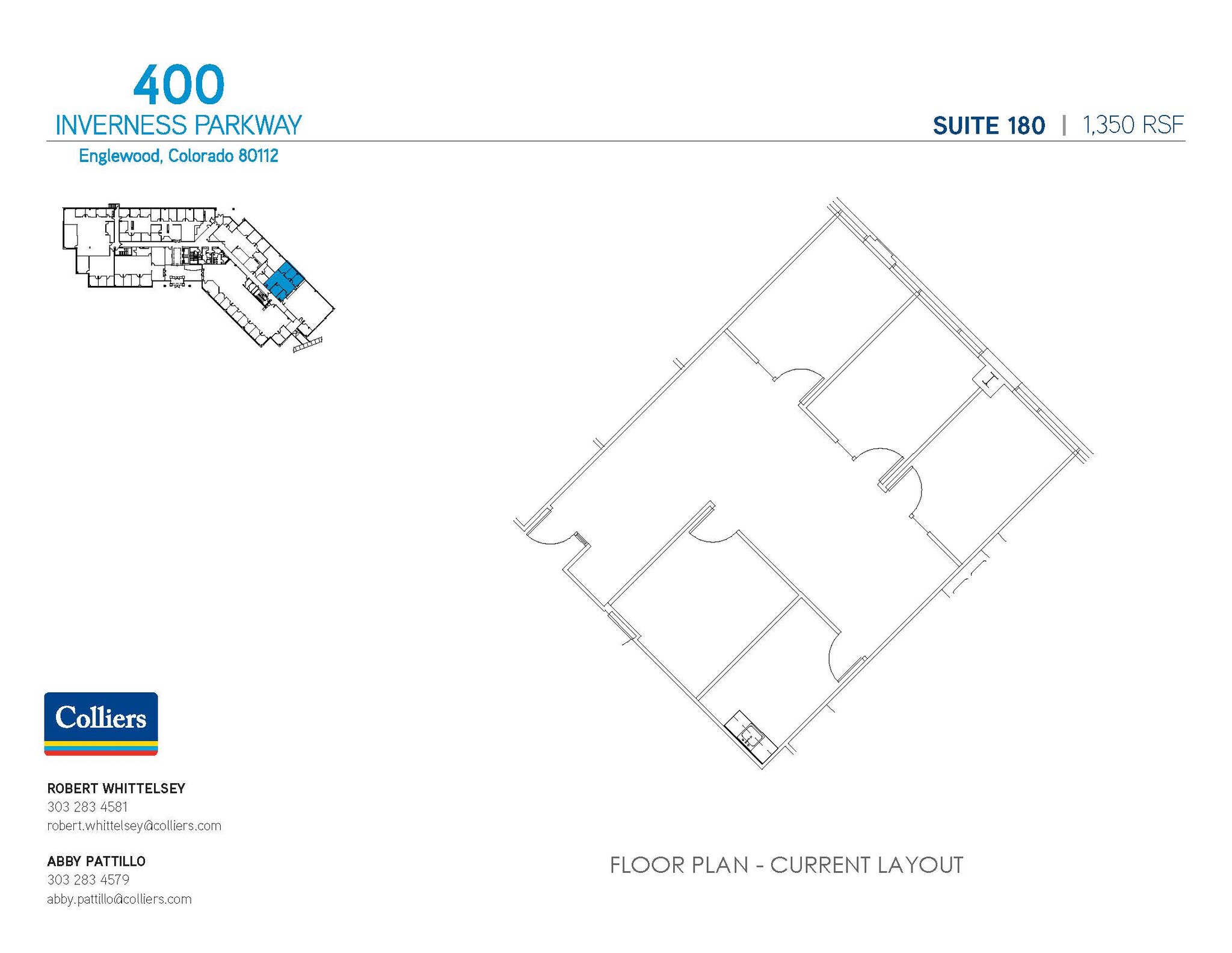 400 Inverness Pky, Englewood, CO à louer Plan d’étage– Image 1 sur 1