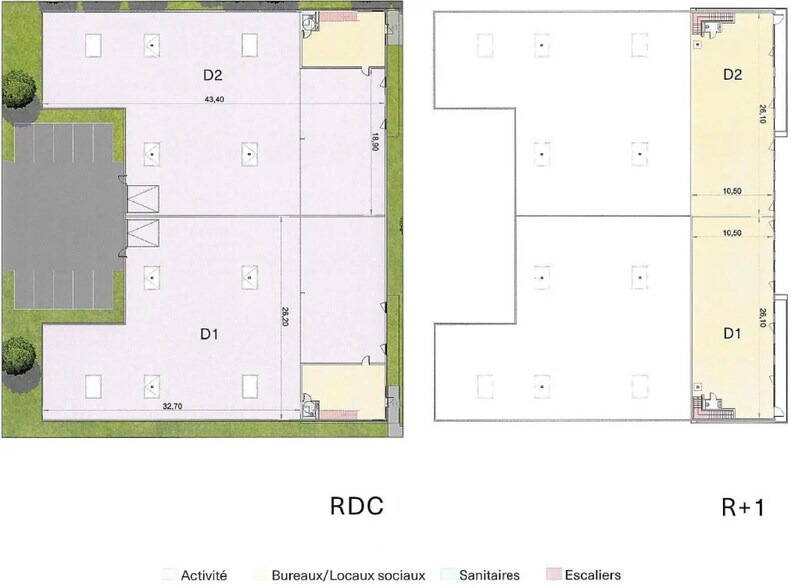 Local d'activités dans Persan à vendre - Plan d’étage – Image 2 sur 4