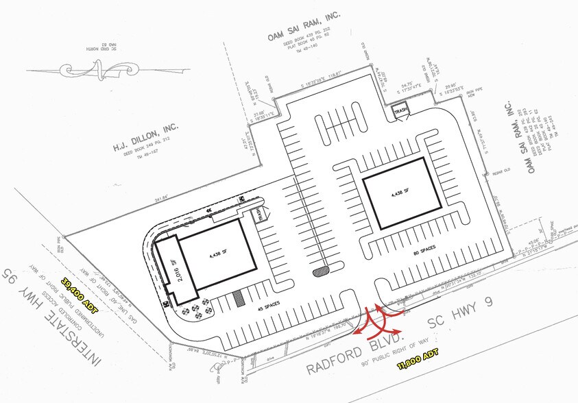 906 Radford Blvd, Dillon, SC à louer - Plan de site – Image 3 sur 3