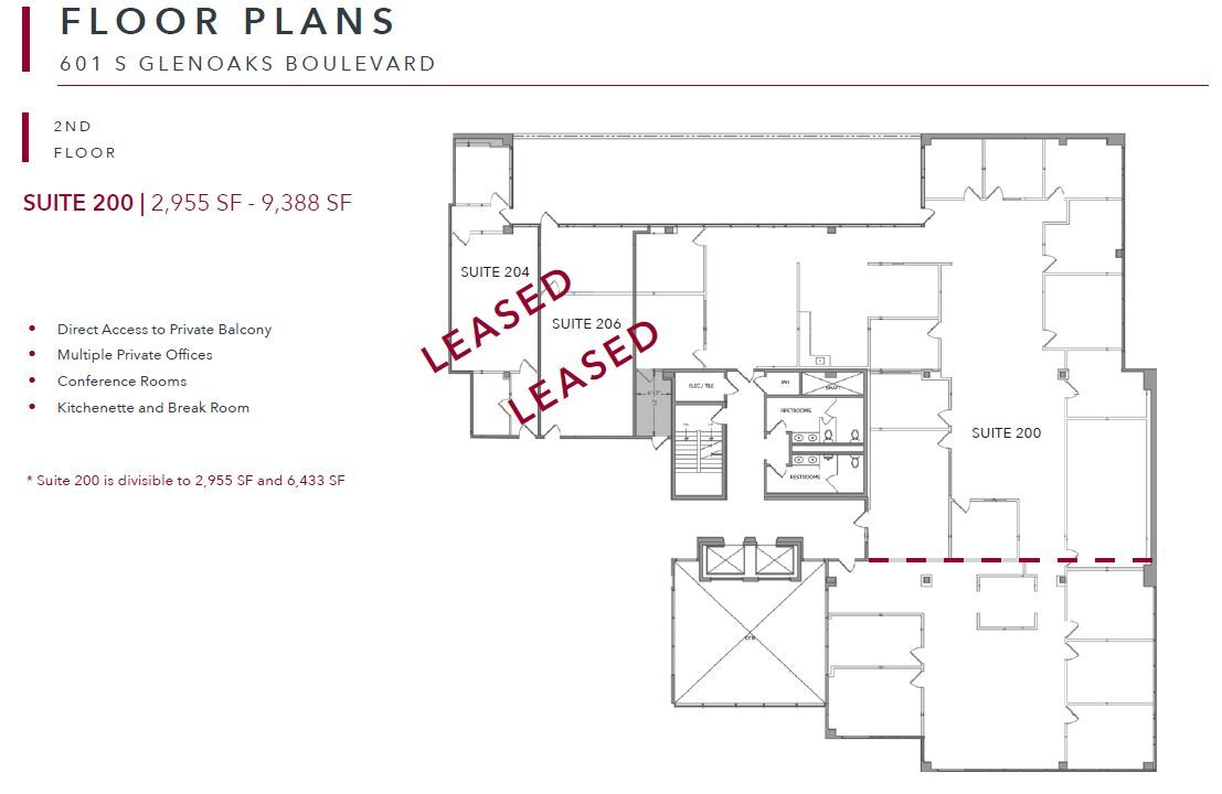 601 S Glenoaks Blvd, Burbank, CA à louer Plan d’étage– Image 1 sur 5