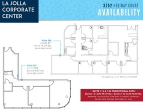 8939 Villa La Jolla Dr, La Jolla, CA à louer Plan d’étage– Image 1 sur 1