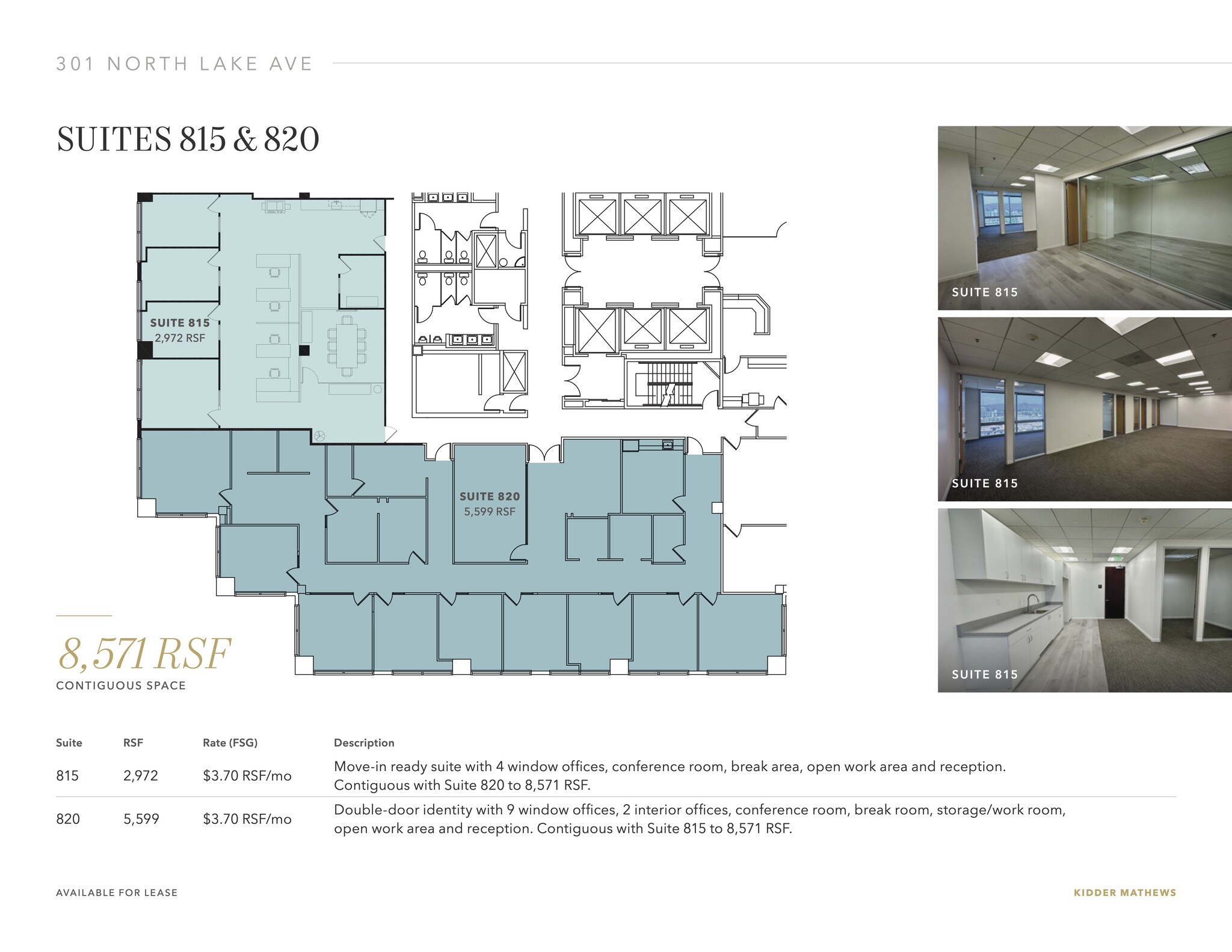 301 N Lake Ave, Pasadena, CA à louer Plan d’étage– Image 1 sur 1