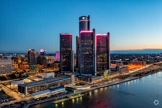 400 Renaissance Ctr, Detroit, MI - VUE AÉRIENNE  vue de carte