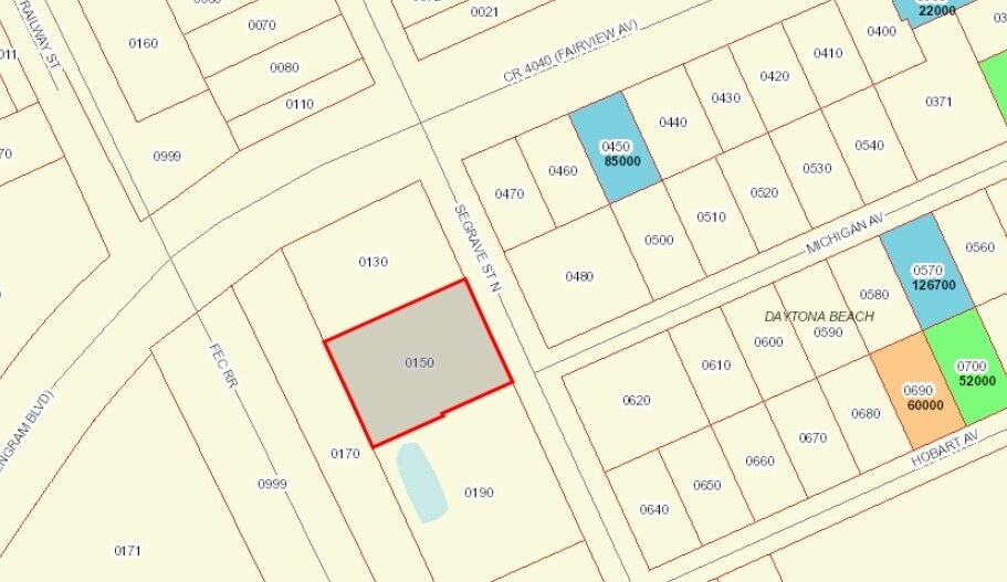 430 N Segrave St, Daytona Beach, FL à vendre - Plan cadastral – Image 3 sur 3