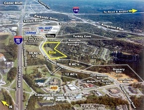 11400 Parkside Dr, Knoxville, TN - Vue aérienne vue de carte - Image1