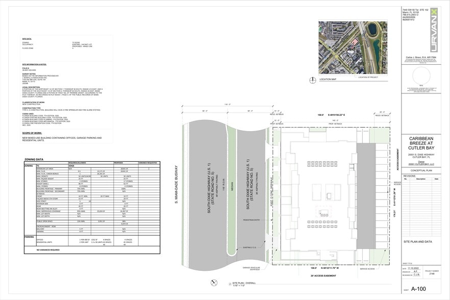 20001 S Dixie Hwy, Cutler Bay, FL à vendre - Plan de site – Image 2 sur 21