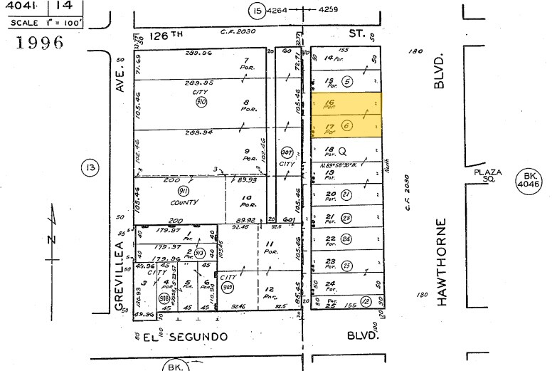 12623-12631 Hawthorne Blvd, Hawthorne, CA à louer - Plan cadastral – Image 2 sur 6