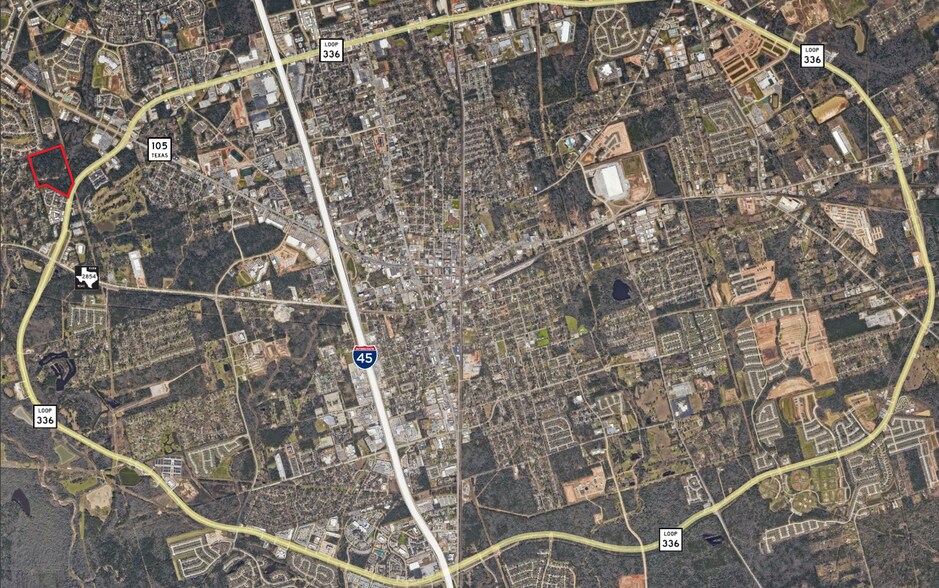 Loop 336, Conroe, TX à vendre - Aérien – Image 2 sur 3