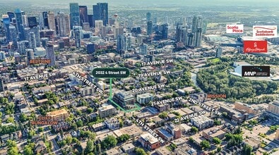 2032 4 St SW, Calgary, AB - Vue aérienne vue de carte