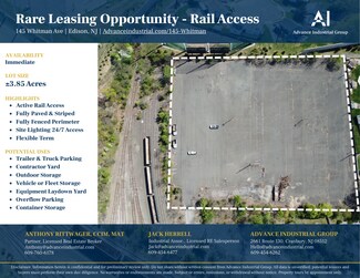 Plus de détails pour 145 Whitman Ave, Edison, NJ - Terrain à louer