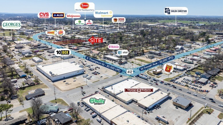 1214 S Thompson St, Springdale, AR à vendre Photo principale– Image 1 sur 2