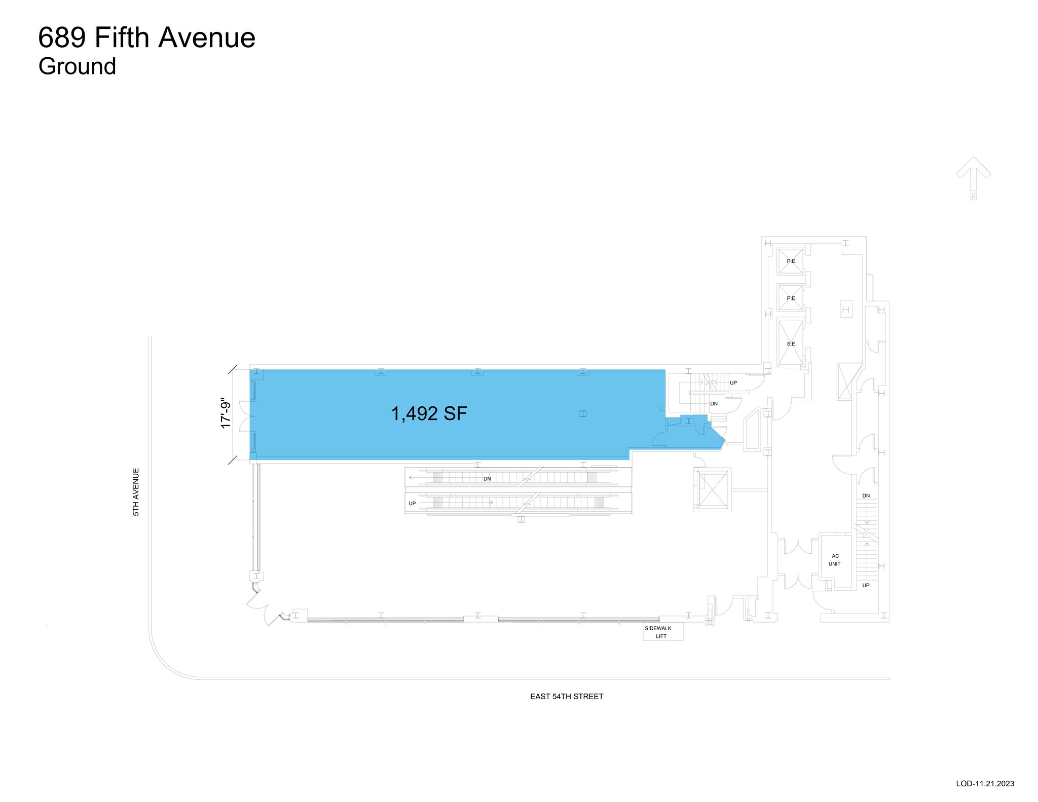 689 Fifth Ave, New York, NY à louer Plan de site– Image 1 sur 3