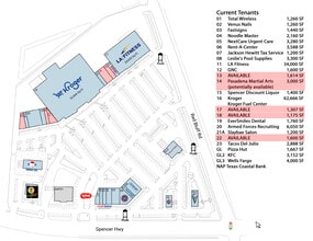 6701-6831 Spencer Hwy, Pasadena, TX à louer Plan de site– Image 1 sur 1