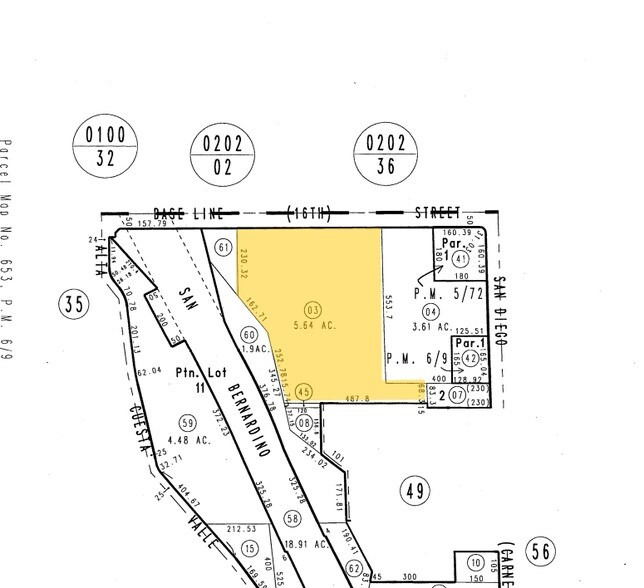8643-8655 Baseline Rd, Rancho Cucamonga, CA à vendre - Plan cadastral – Image 3 sur 3