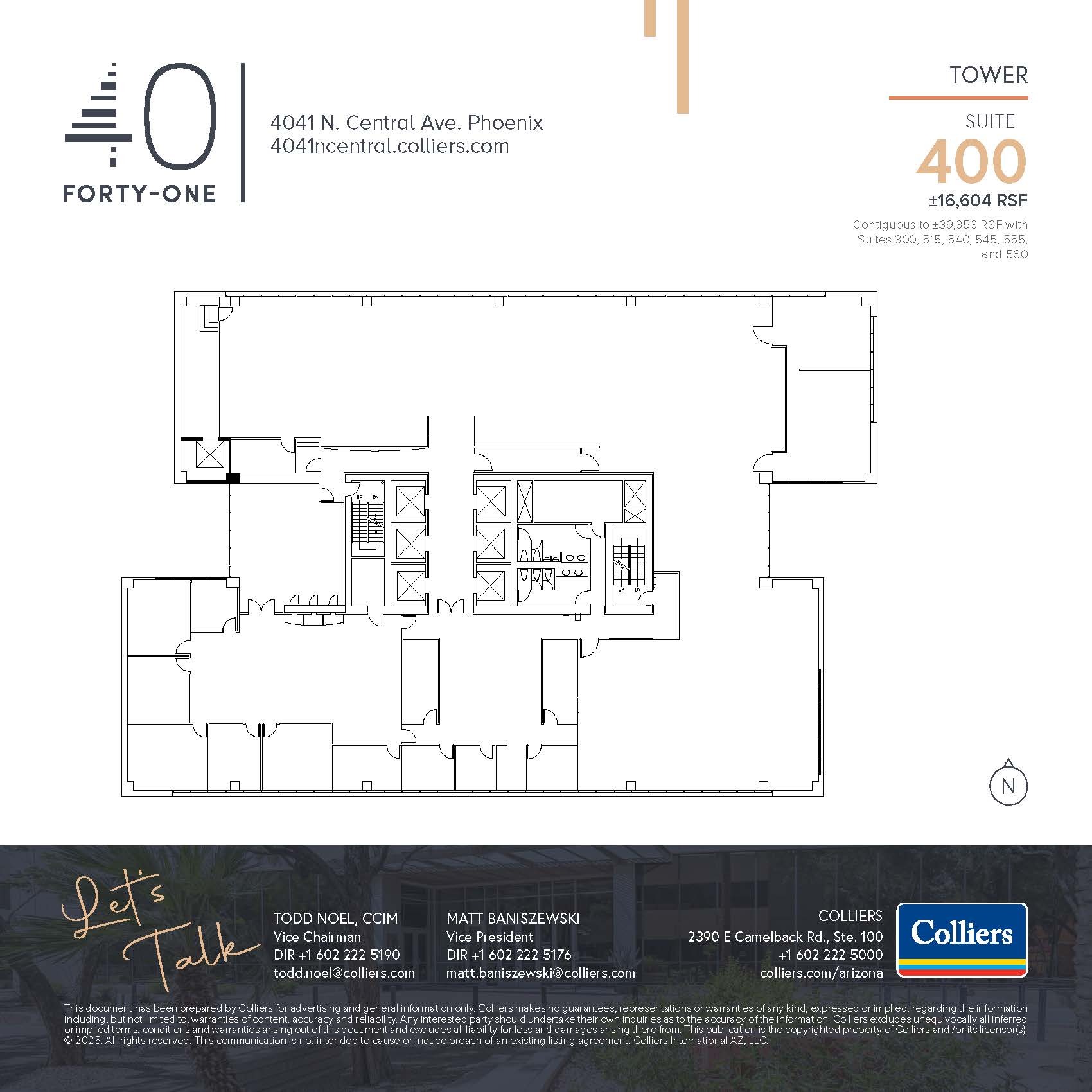 4041 N Central Ave, Phoenix, AZ à louer Plan d’étage– Image 1 sur 1