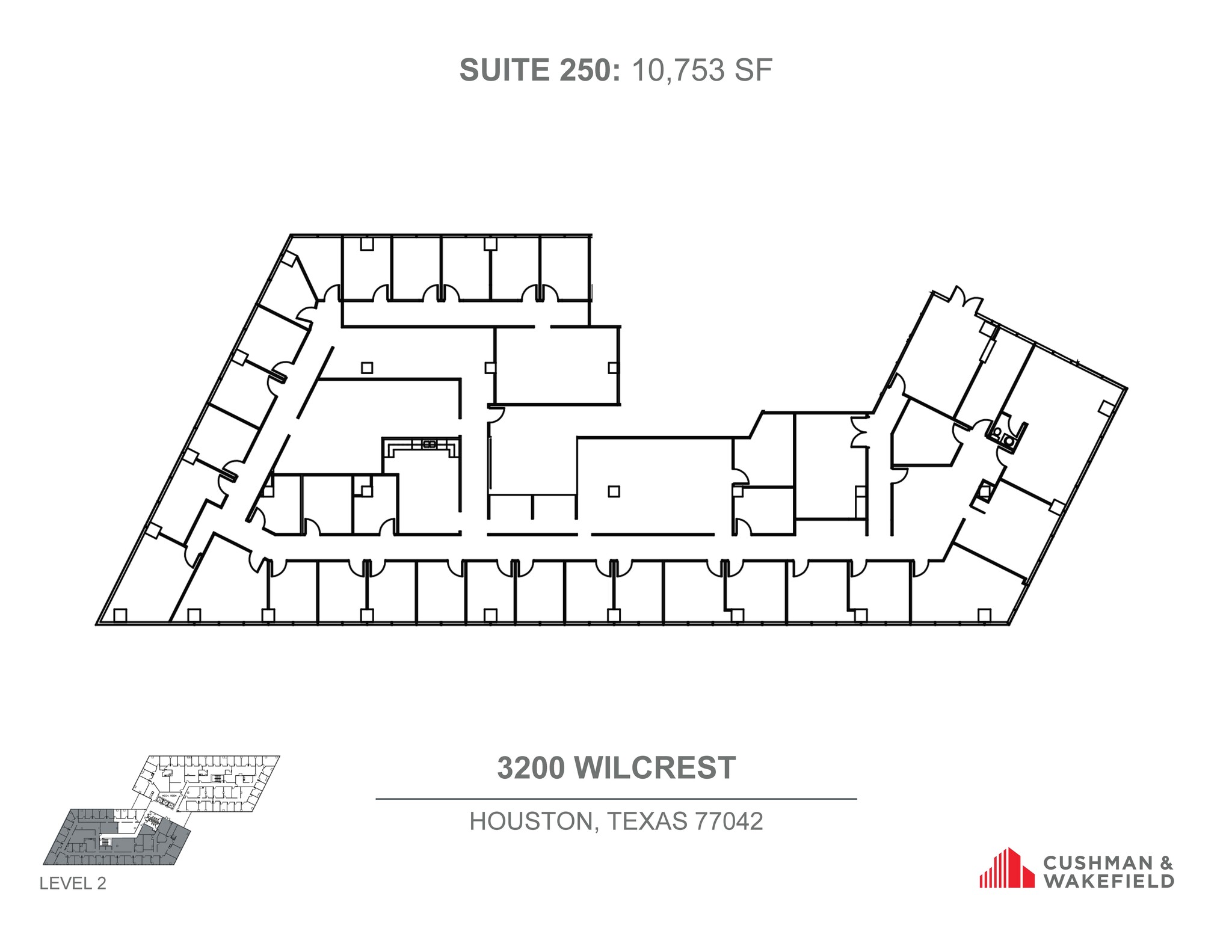 3200 Wilcrest Dr, Houston, TX à louer Plan d’étage– Image 1 sur 1