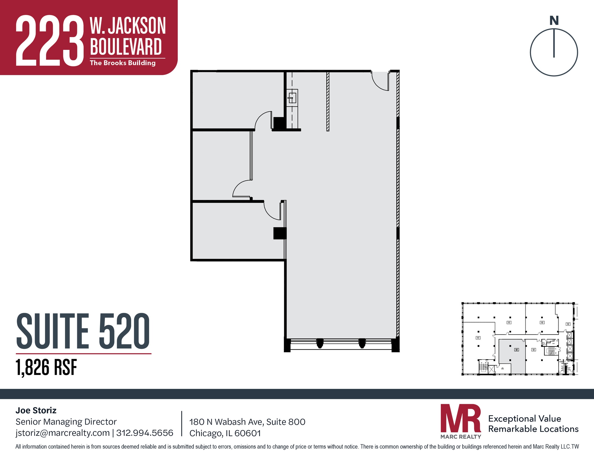 223 W Jackson Blvd, Chicago, IL à louer Plan d’étage– Image 1 sur 1