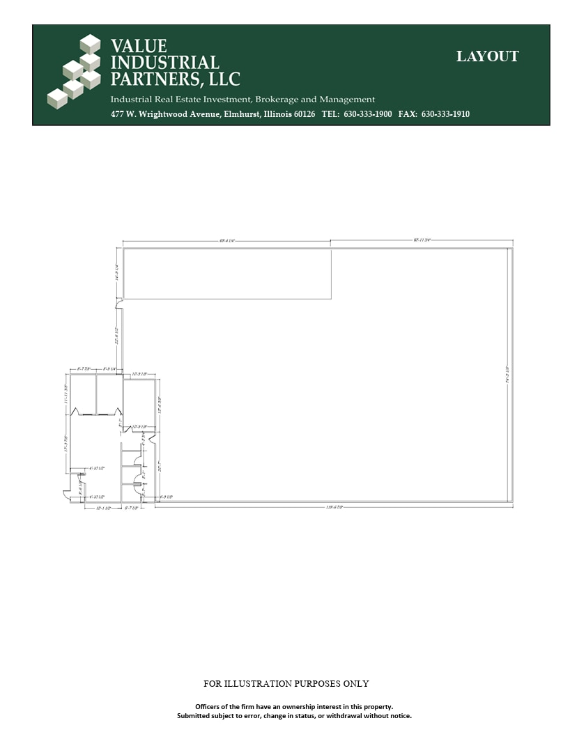 5404-5446 Dansher Rd, Countryside, IL à louer Plan d’étage– Image 1 sur 1
