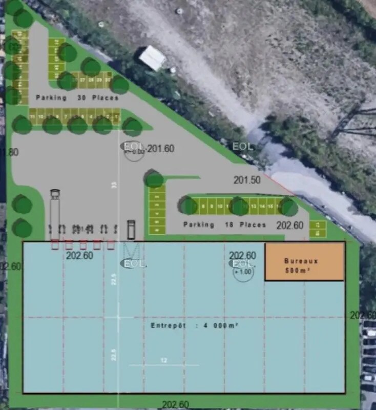 Industriel/Logistique dans Jonage à louer Plan de site– Image 1 sur 2