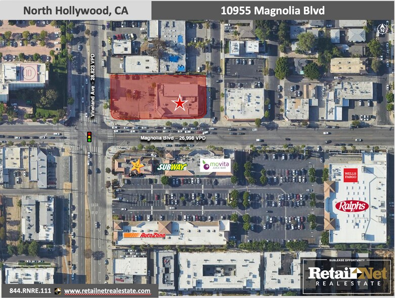 10949 Magnolia Blvd, North Hollywood, CA à louer - Photo de l’immeuble – Image 2 sur 6