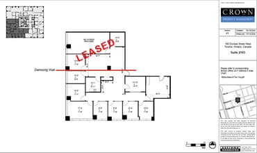 180 Dundas St W, Toronto, ON à louer Plan d’étage– Image 1 sur 1