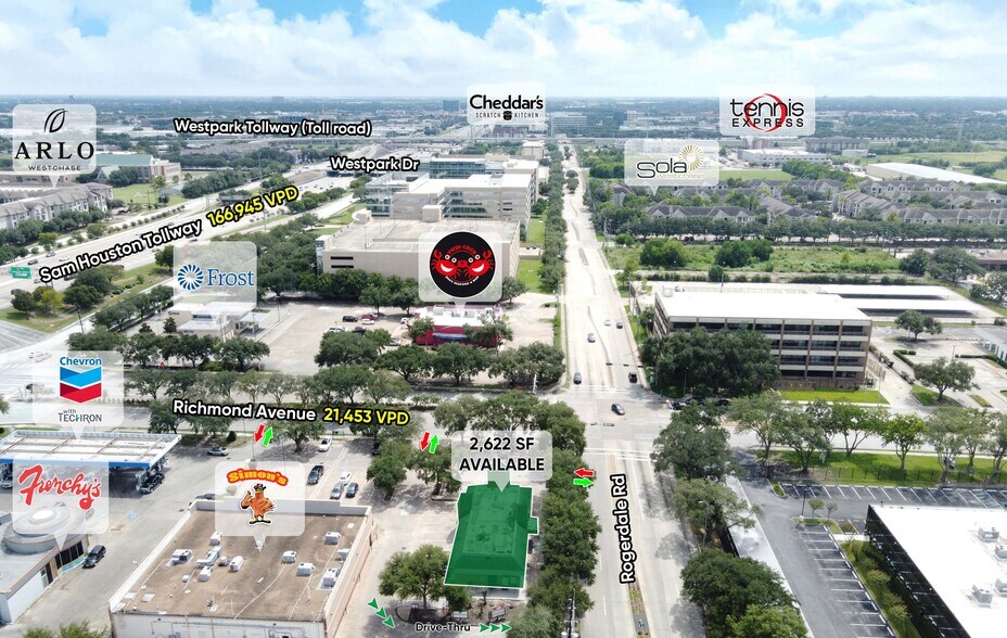 10454 Richmond Ave, Houston, TX à louer - Aérien – Image 3 sur 4